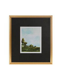 Across The Plains 1 Multi Framed Glass and Double Matted Abstract Landscape Wall Art by   