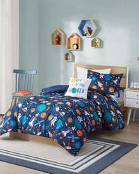 Jason Multi Outer Space Comforter Set Queen by   
