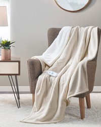 Fleece to Sherpa Tan Heated Throw Fleece to Sherpa Tan Heated Throw by