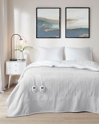 Fleece to Sherpa Heated Blanket Light Grey Twin Fleece to Sherpa Heated Blanket Light Grey Twin by