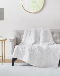 Malea White Shaggy Faux Fur Heated Throw Malea White Shaggy Faux Fur Heated Throw by