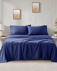 Micro Fleece Navy Twin by   