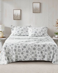 Micro Fleece Grey Snowflake Twin by   