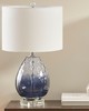 Olliix Borel Ombre Glass Table Lamp Dark Blue