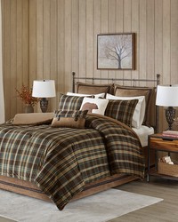 Hadley Plaid Multi Oversized Cozy Spun Comforter Set King by   