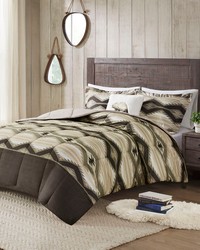 Emmet Creek Brown Down Alternative Comforter Set with Throw Pillow Queen by   