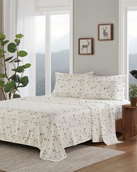 Cotton Flannel Black Pine Trees Full by   