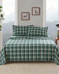 Cotton Flannel Green Plaid Twin by   