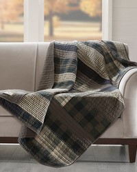 Winter Plains Taupe Quilted Throw by   