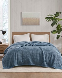 Burlington Blue Berber Blanket by   