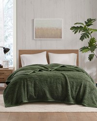 Burlington Green Berber Blanket by   