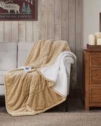 Heated Plush to Berber Tan Throw Heated Plush to Berber Tan Throw by