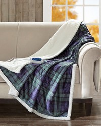 Brewster Blue/Green Oversized Mink to Berber Heated Throw Brewster Blue/Green Oversized Mink to Berber Heated Throw by