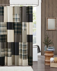 Winter Hills Tan 100% Cotton Shower Curtain by   