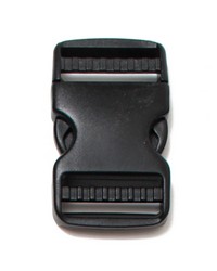1 1 2in Dual Adjustable Side Release Buckle Black by   