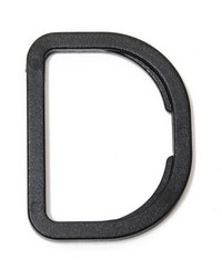 1 1 2in D Ring Black by   