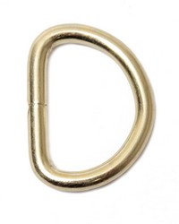 1in Heavy Welded D Ring Brass Plated by   