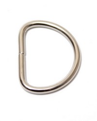 1in D Ring Nickel Plated Steel by   