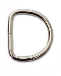 1in D Ring Welded Nickel Plated Steel by   