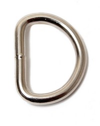 1in Heavy D Ring Welded Nickel Plated Steel by   
