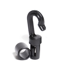 1 4in Shock Cord Hook Black2 Piece by   