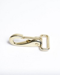 1in Heavy Snap Hook Brass Plated Steel by   