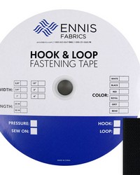 1in 25mm Hook Black 25m Roll by   