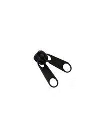 No5 Non Locking 2 Tab CoilZipper Slider Black by   