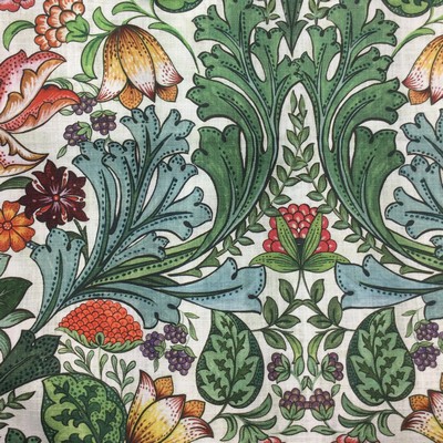 Hamilton Fabric Brookshire Meadow in aug 2022 Green Multipurpose Cotton Fire Rated Fabric Large Print Floral  Jacobean Floral   Fabric