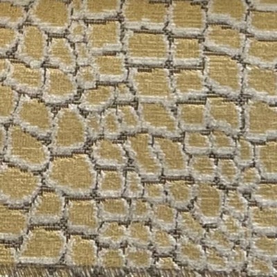 Hamilton Fabric Dundee Amber Yellow  Blend Ditsy Ditsie  Patterned Velvet   Fabric