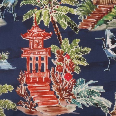 Hamilton Fabric Emperor Navy in NoImage Blue Oriental   Fabric