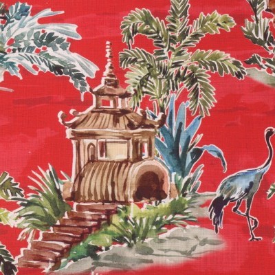 Hamilton Fabric Emperor Ruby in NoImage Red Oriental  Oriental Toile   Fabric