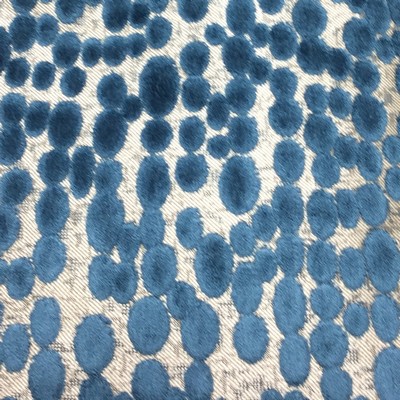 Hamilton Fabric Finch Aegean in 2020 new fabric Blue Polyester  Blend Circles and Swirls Polka Dot  Patterned Velvet   Fabric