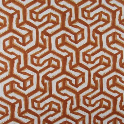 Hamilton Fabric Granville Persimmon Orange  Blend Geometric   Fabric