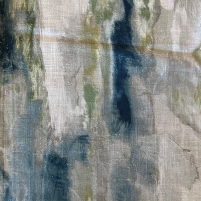 Hamilton Fabric Interstellar Teal in aug 2022 Green Multipurpose Linen  Blend Abstract   Fabric