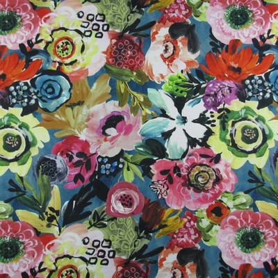 Hamilton Fabric Le Jardin Blossom Multi Modern Floral Large Print Floral  Abstract Floral   Fabric