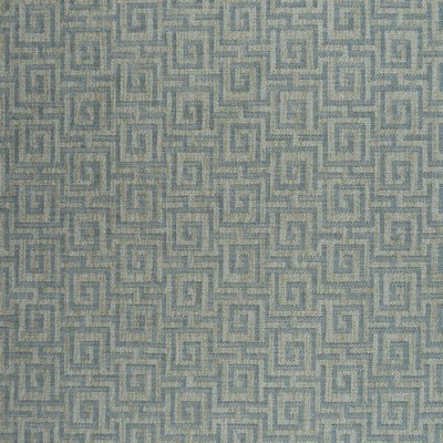 Hamilton Fabric Maynard Cloud Blue  Blend Geometric  Scroll   Fabric