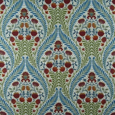 Hamilton Fabric New Castle Harvest Multi  Blend Floral Medallion  Scrolling Vines  Ethnic and Global   Fabric