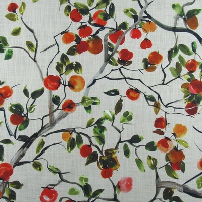 Hamilton Fabric Orchard Mandarin in NoImage Multi  Blend Leaves and Trees  Fruit   Fabric