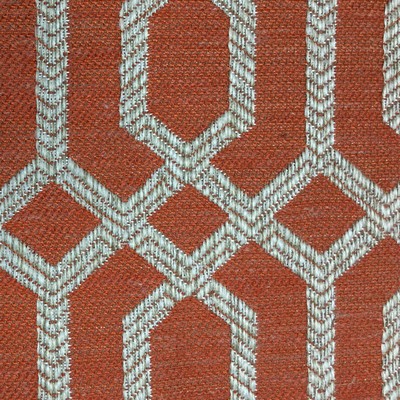 Hamilton Fabric Parquet Sienna in NoImage Orange  Blend Lattice and Fretwork   Fabric