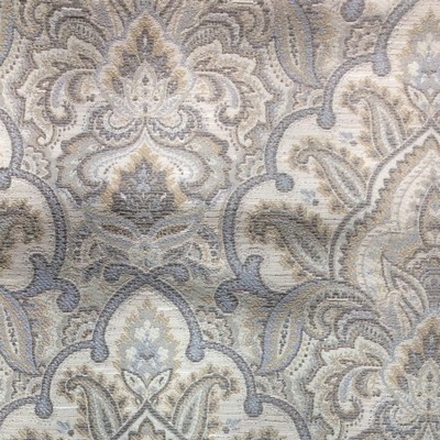 Hamilton Fabric Patterson Platinum Silver  Blend Classic Damask  Floral Medallion  Classic Paisley  Ethnic and Global   Fabric