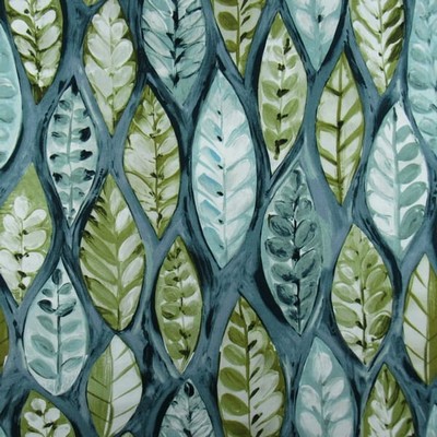 Hamilton Fabric Plume Teal Green  Blend Birds and Feather  Miscellaneous Novelty  Fabric