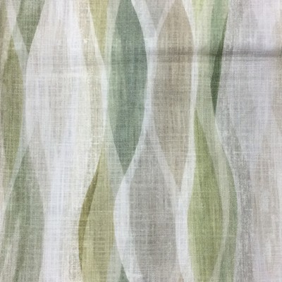Hamilton Fabric Waverly Woodlands Green Cotton Fire Rated Fabric Abstract  Wavy Striped   Fabric