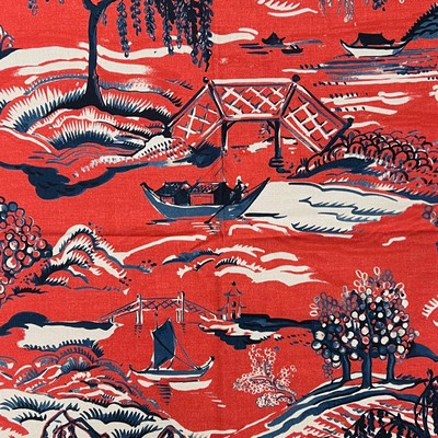 Hamilton Fabric Yama Pomegranate in NoImage Red Oriental   Fabric