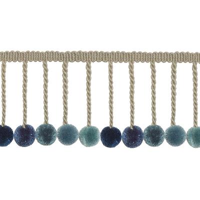 Fabricut Trim Lautrec Bleu in FRENCH GENERAL TRIMMINGS 5102 Blue Acrylic  Blend Ball Tassels  Fabric