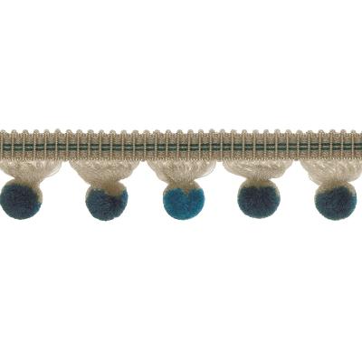 Fabricut Trim Auvillar Bleu in FRENCH GENERAL TRIMMINGS 5102 Grey Wool  Blend Ball Tassels  Fabric