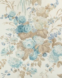 FLORAL BOUQUET AQUA/DUNE by  Lee Jofa 