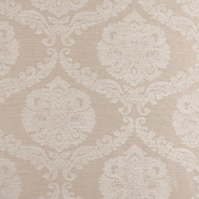 Mitchell Fabrics Lucia Champagne in 1804 Beige Viscose40%  Blend Damask Medallion   Fabric