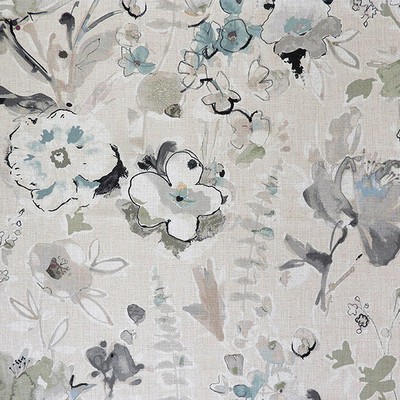 Mitchell Fabrics Kadiri Dusk in 1807 White Multipurpose Polyester Fire Rated Fabric Heavy Duty CA 117  Modern Floral  Fabric