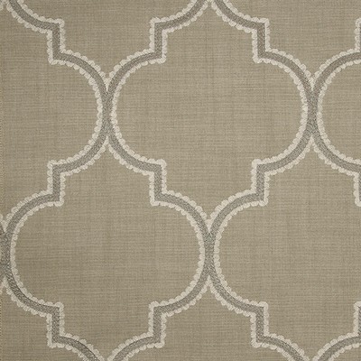 Mitchell Fabrics Loring Silver in 1808 Silver Drapery Cotton27%  Blend Fire Rated Fabric CA 117  Quatrefoil   Fabric